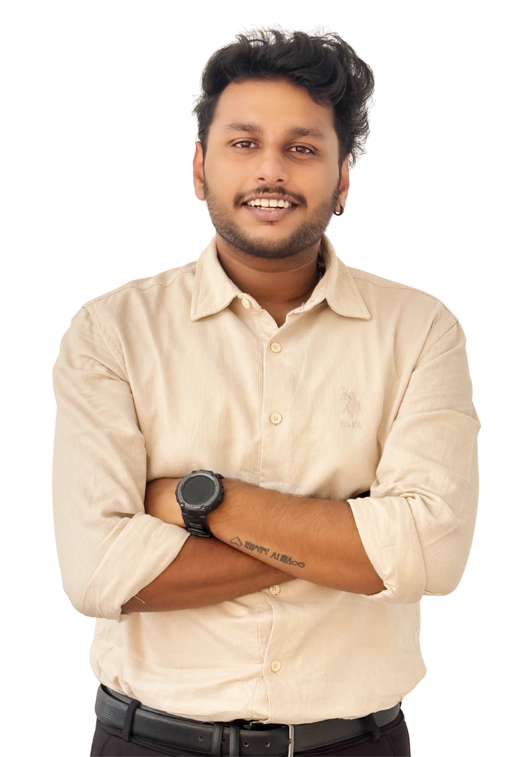 Abhinand T S, best freelance digital marketer in Kerala specializing in SEO, Google Ads and social media marketing, shown in a professional portrait with confident posture